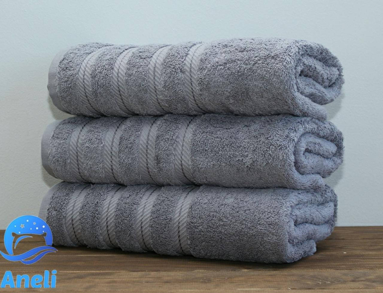 

Полотенце 70х140 Турецкое Soft Linen Махровое Хлопковое Мягкое Плотное, Серый