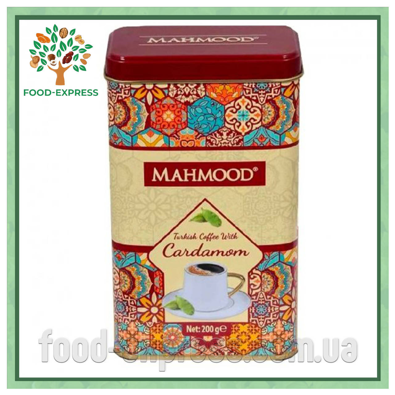 

Кофе молотый Mahmood с кардамоном ж/б 200г