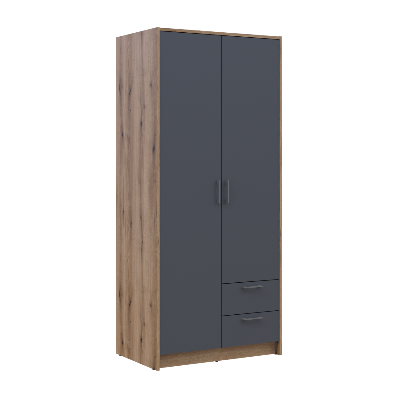 Розпашна Шафа для одягу Doros Ронді Дуб Артізан/Графіт 2ДСП 82х52х195 (80737804) 5