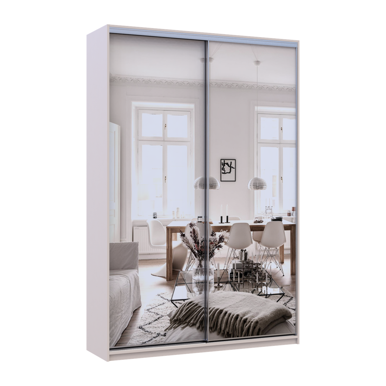 Шафа купе Doros Сіті Лайт Кашемір 2 Дзеркала 150х45х225 (80736362) 3