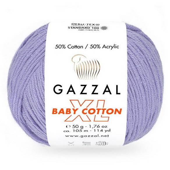 

3420 Пряжа Gazzal Baby Cotton XL