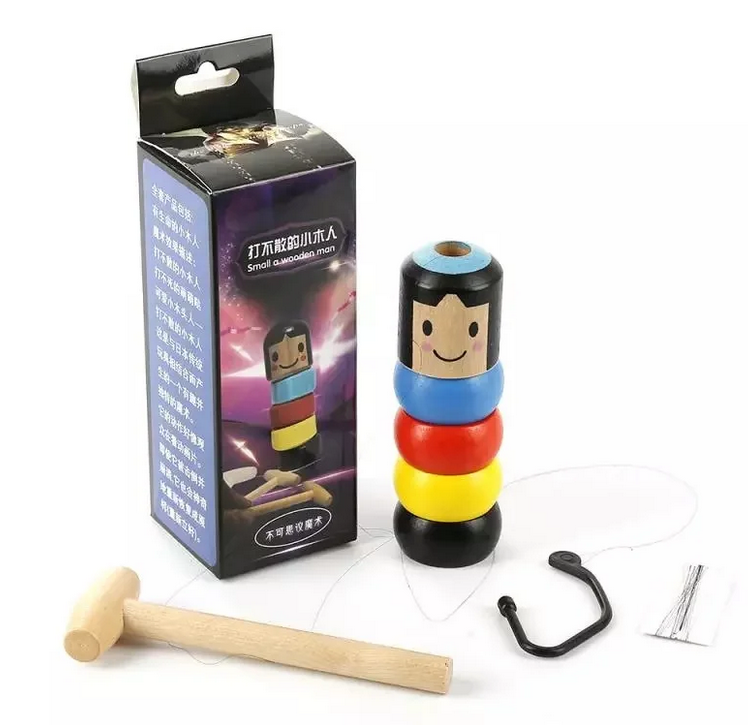 

Волшебная игрушка для фокусов деревянный человечек Дарума Small a wooden man