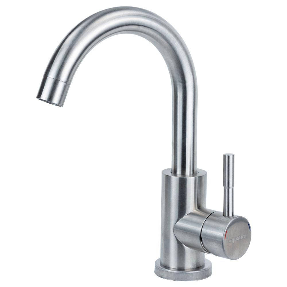 

Смеситель кран для раковины, умывальника, KT Ø35 SS AQUATICA (KT-1A270P), Серебристий
