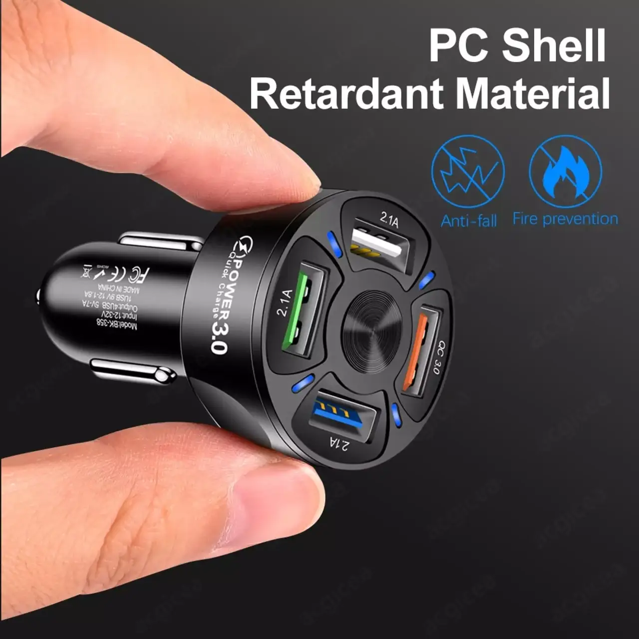 

Прикуриватель USB в авто QC 3.0 автомобильный адаптер питания