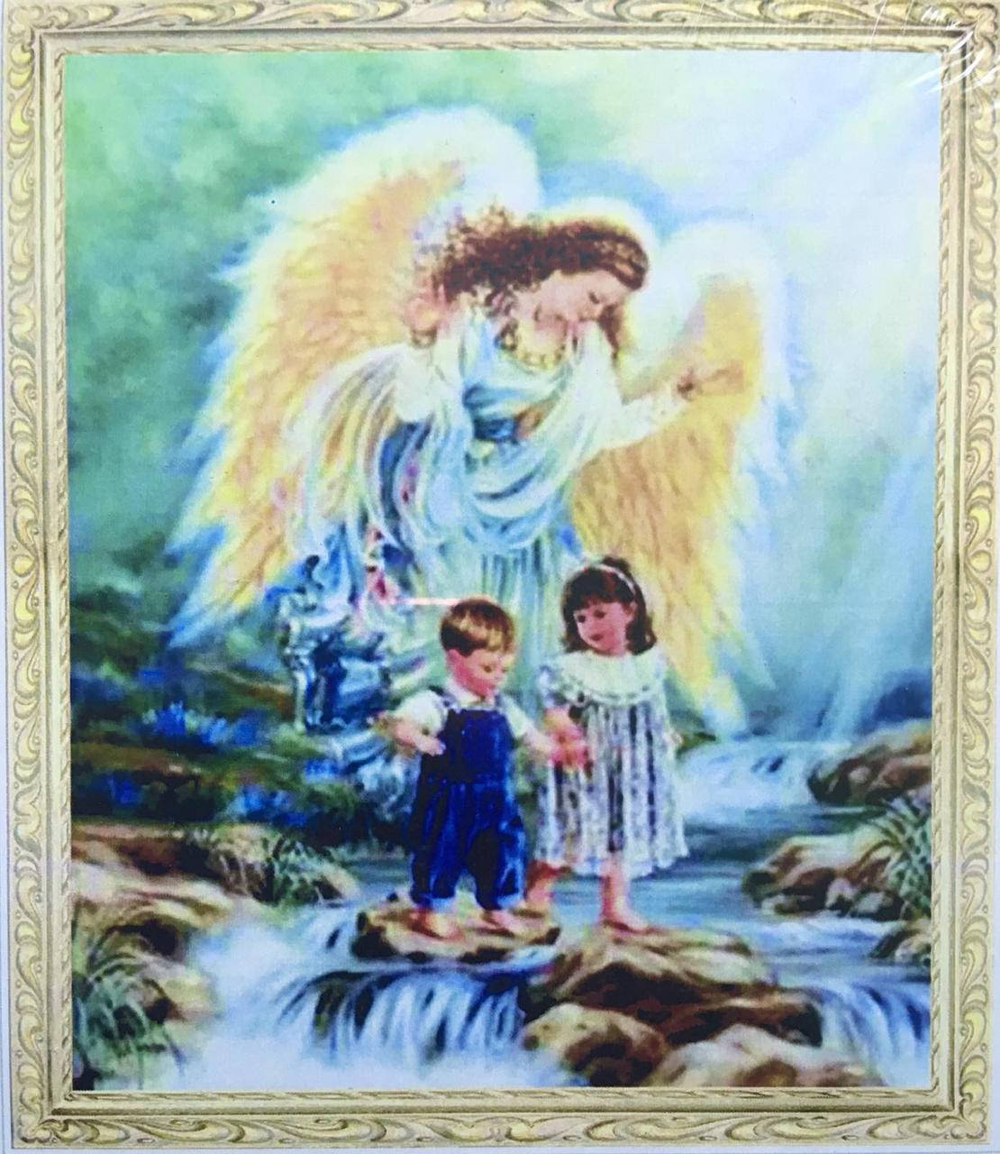 

50*40см Ангел ведущий двух, алмазная живопись, полная выкладка