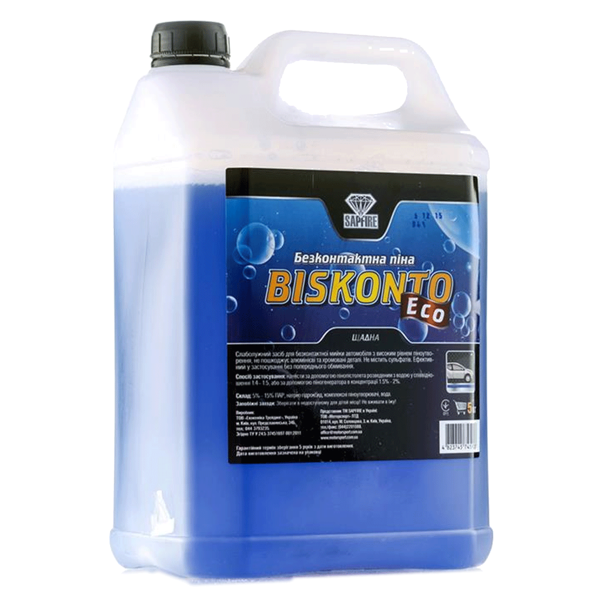 

Бесконтактная пена Sapfire Biskonto Eco, концентрат 1*4, 5 кг (745908)
