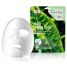 

Тканевая Успокаивающая маска для лица Зеленый Чай Fresh Green tea Mask Sheet, 3W CLINIC, 23мл