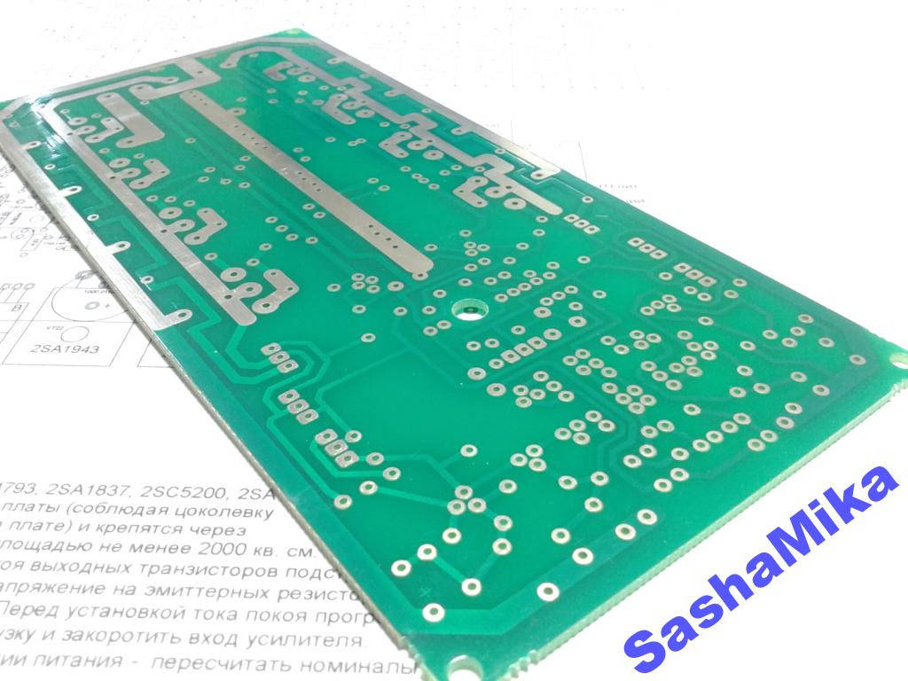 

Плата УНЧ LEACH AMP, 400Вт, 4-8 Ом, 2SC5200 2SA1943