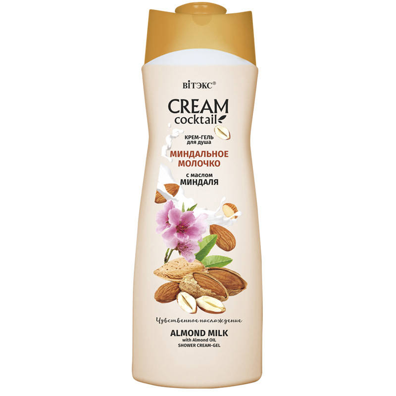 

Крем-гель для душа "Миндальное молочко" с маслом миндаля Витэкс Cream Cocktail 515 мл