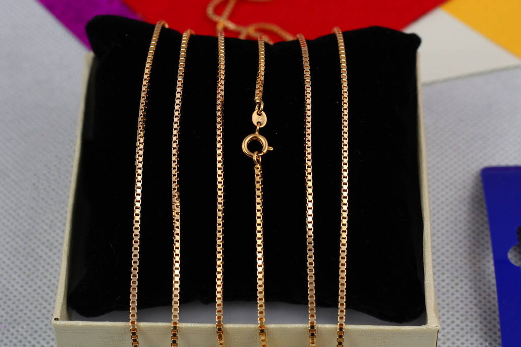 

Цепь Xuping Jewelry веницианское плетение 50 см 1,5 мм золотистая