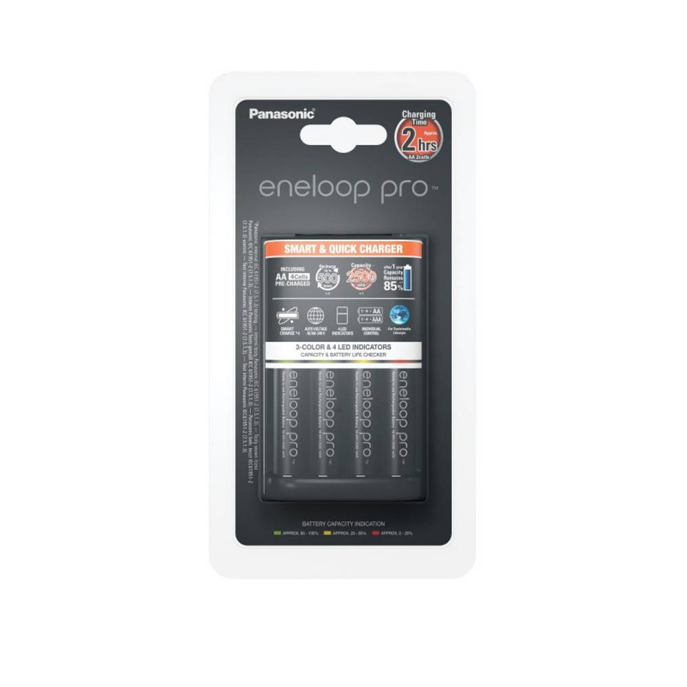 

Зарядний пристрій Panasonic Smart-Quick Charger + Eneloop Pro 4AA 2500 mAh NI-MH K-KJ55HCD40E