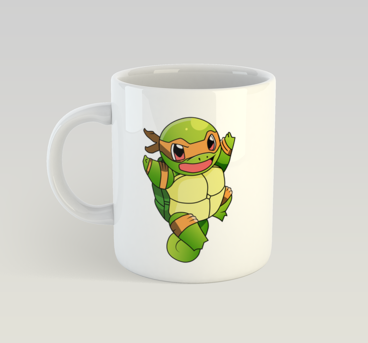 

Кружка Teenage Mutant Ninja Turtles чашка Черепашки-ниндзя Микеланджело, Белый