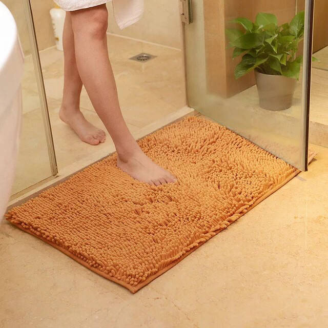 

Коврик для ванной из микрофибры лапша терракотовый., Терракота