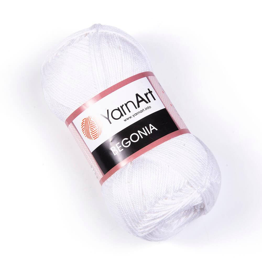 

Yarnart Begonia белоснежная №1000, Белый