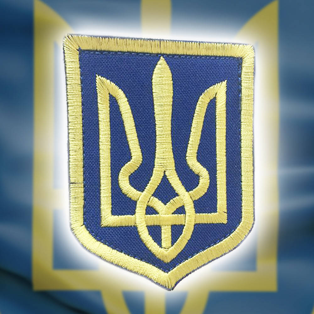 

Шеврон (Патч) герб Украины. Желтого цвета. На электрике.