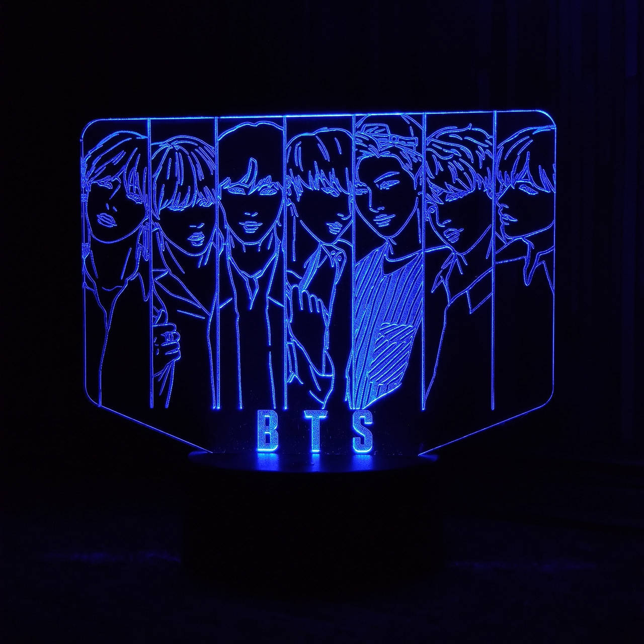

Акриловый светильник-ночник группа BTS 2 синий tty-n000457