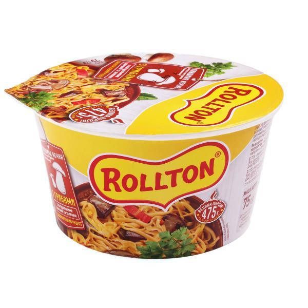 

Лапша быстрого приготовления яичная с грибами По-домашнему Роллтон Rollton ст 75