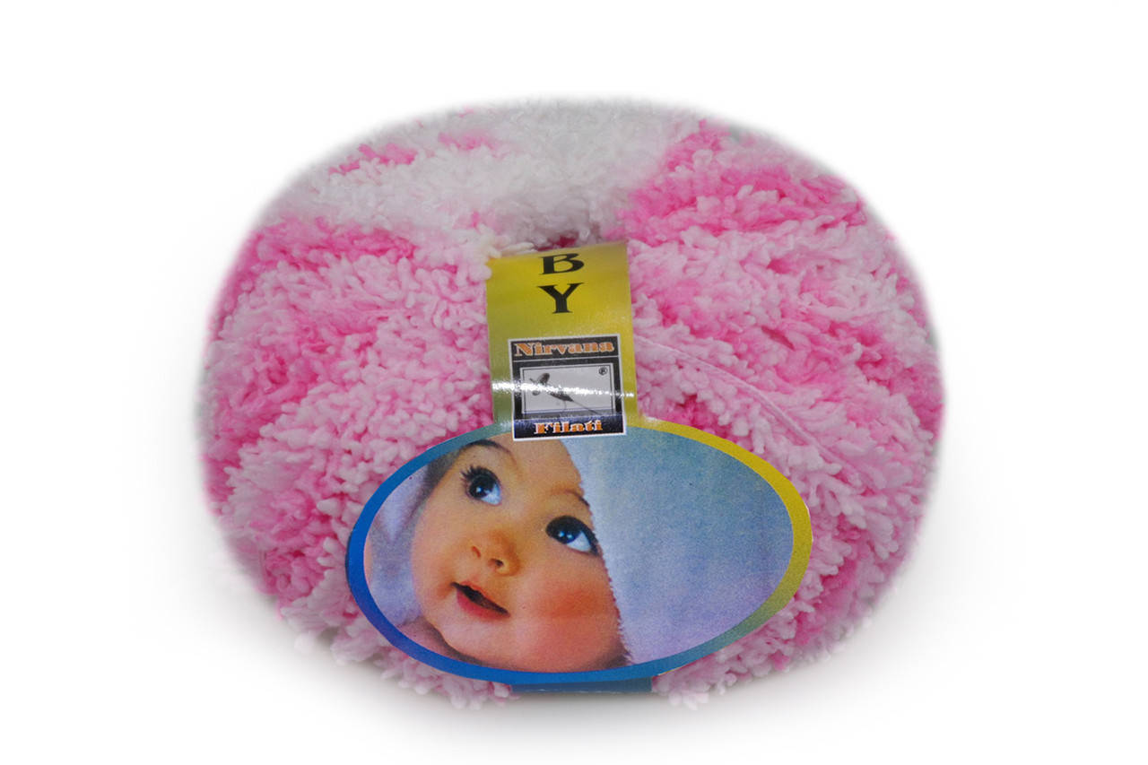 

Filati Baby Mahra, Бело-розовый №2013, Секционное крашение