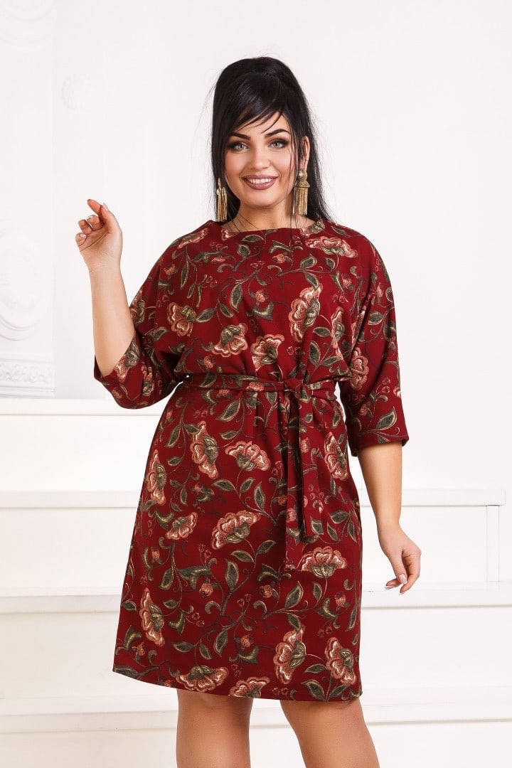 

Женское Стильное Платье принт БАТАЛ