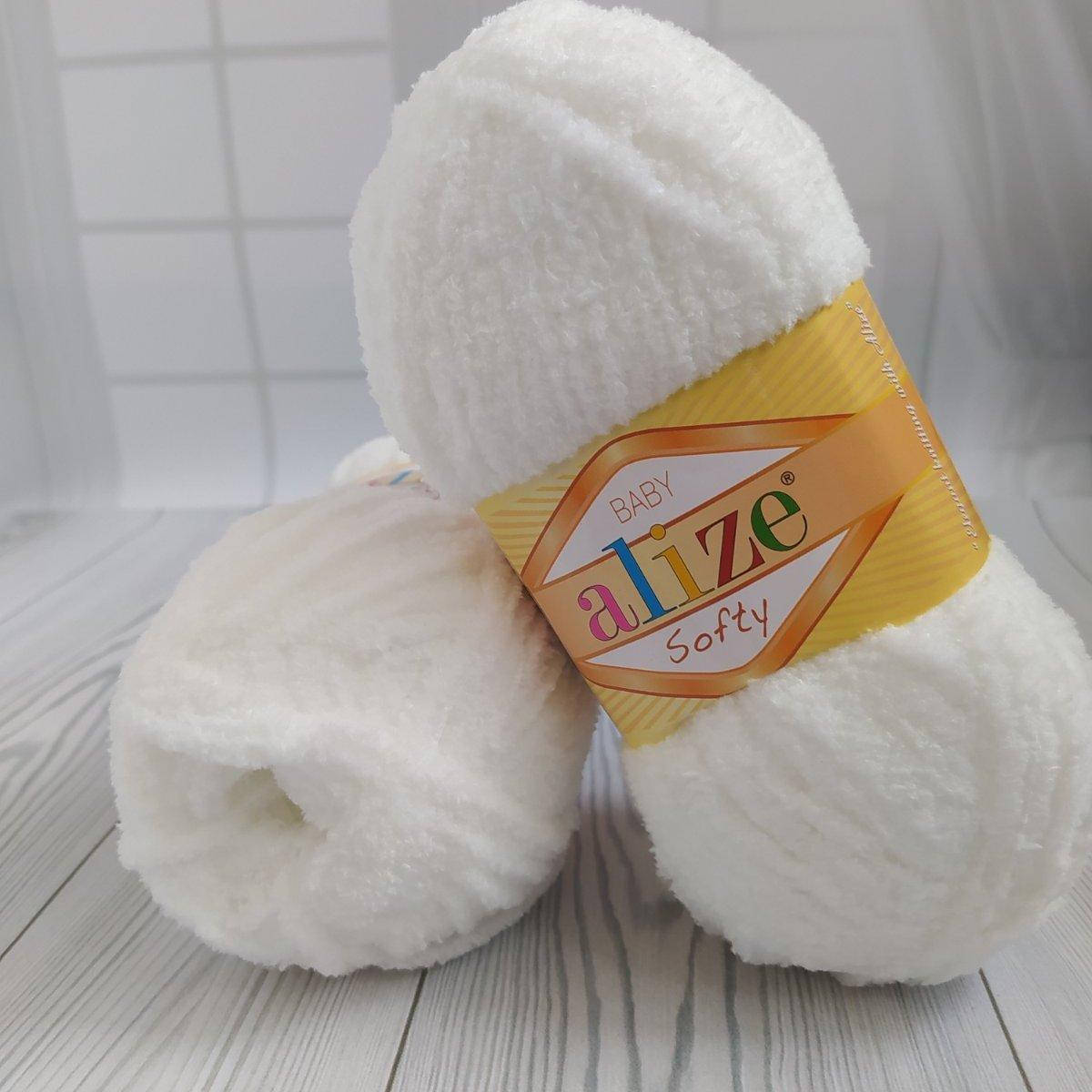 

Alize softy №450 білий, Белый