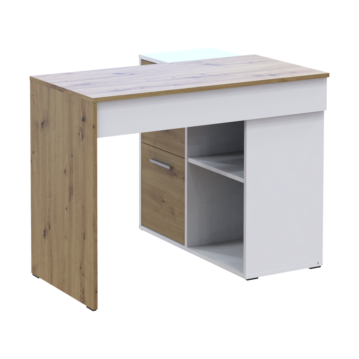Офісний стіл Doros T8 Білий/Дуб Артізан 100х83х75 (41516060) 5