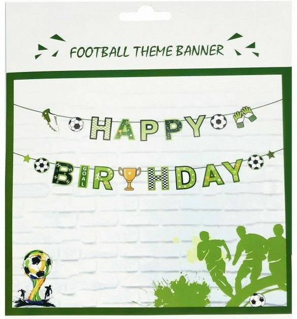 

Гірлянда прапорці "Happy Birthday Футбол". Довжина 3м.