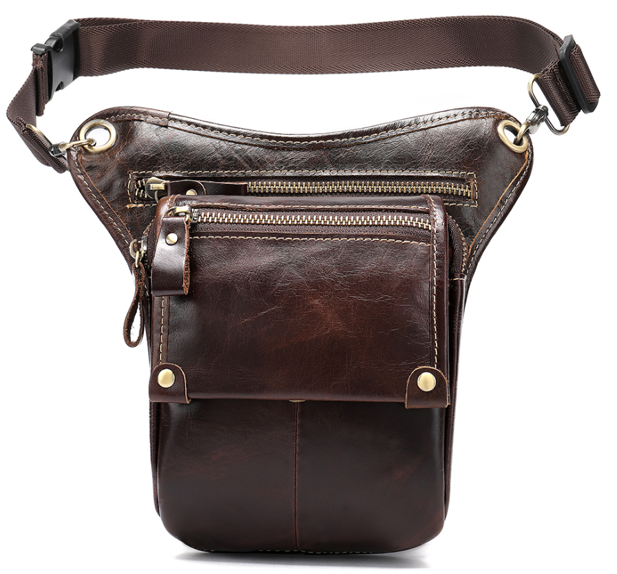 

Сумка-барсетка на пояс мужская кожаная Vintage 20013 Коричневая FS, Коричневый