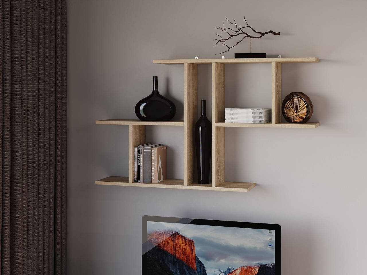 

Навесная полка Moreli T-8 Ш1048 / В 600 / Г 180 Дуб Сонома