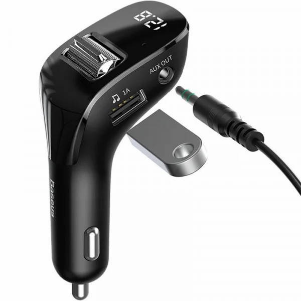 

Автомобильное зарядное устройство FM модулятор трансмиттер Baseus Streamer F40 AUX Wireless MP3 Bluetooth