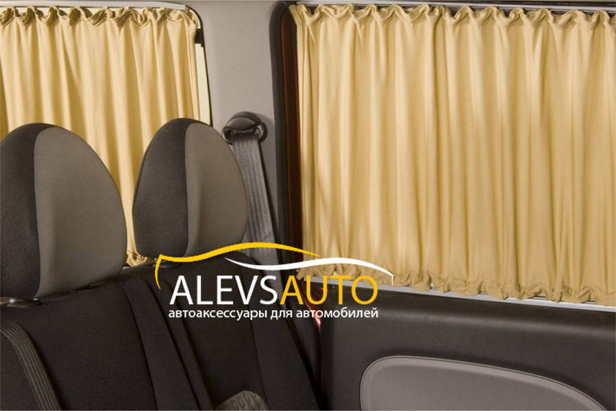 

Шторы Opel Vivaro / Опель Виваро 2001-2015 бежевые