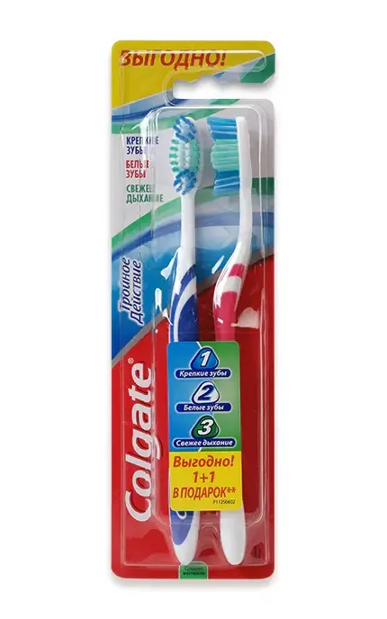 

Зубна щітка Colgate Потрійна дія 1 + 1