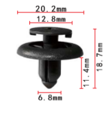 

Клипса крепления обшивки салона, деталей кузова, подкрылок Mazda, Toyota 9046707121B2