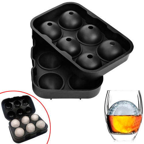 

Форма силиконовая для льда Шарики 6 ячеек 4.5см двойная Ice Ball для виски
