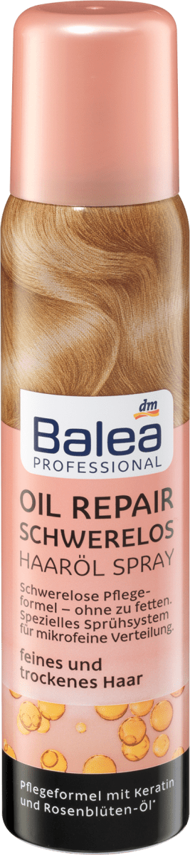 

Восстанавливающее спрей - масло для волос Balea Professional Oil Repair Schwerelos, 100 мл.