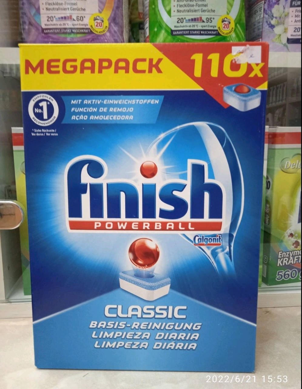 

Finish classic таблетки для посудомоечной машины, 110 таблеток в упаковке (классические) Польша
