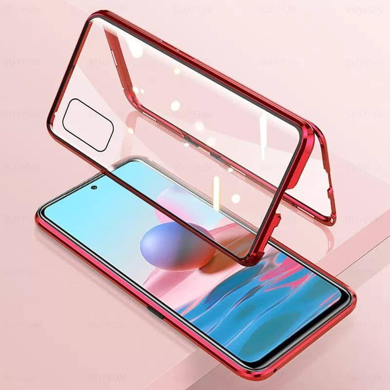 

Магнитный чехол с защитным стеклом для Xiaomi Mi10T Pro цвет Красный