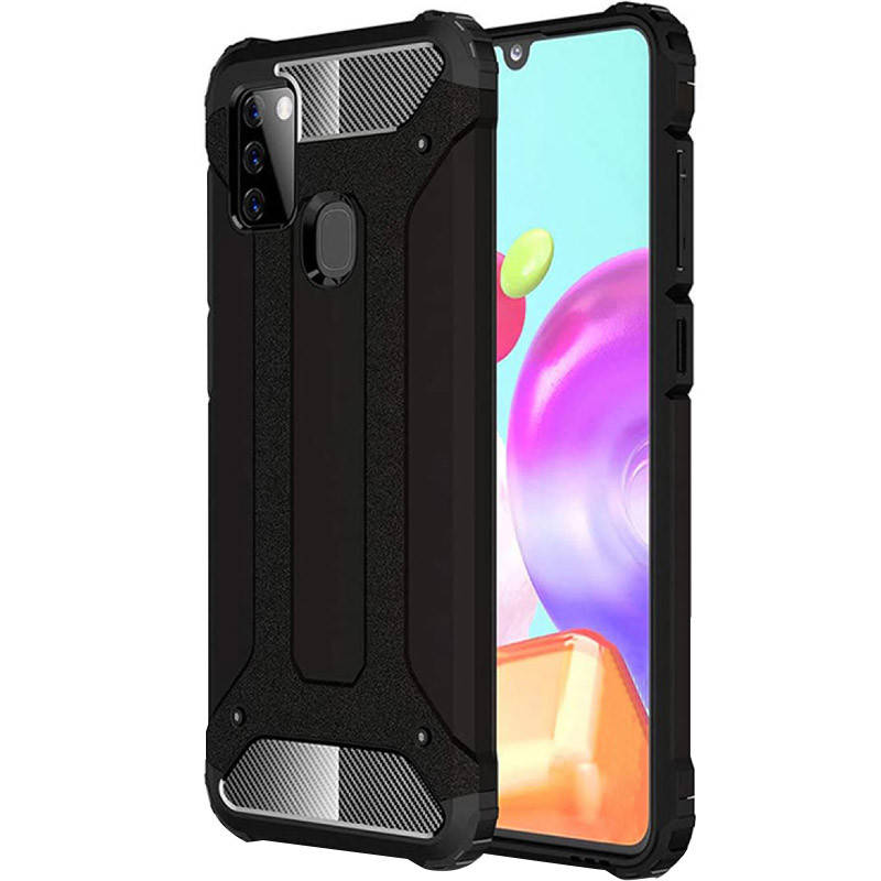 

Бронированный противоударный TPU+PC чехол Immortal для Samsung Galaxy A21s Черный