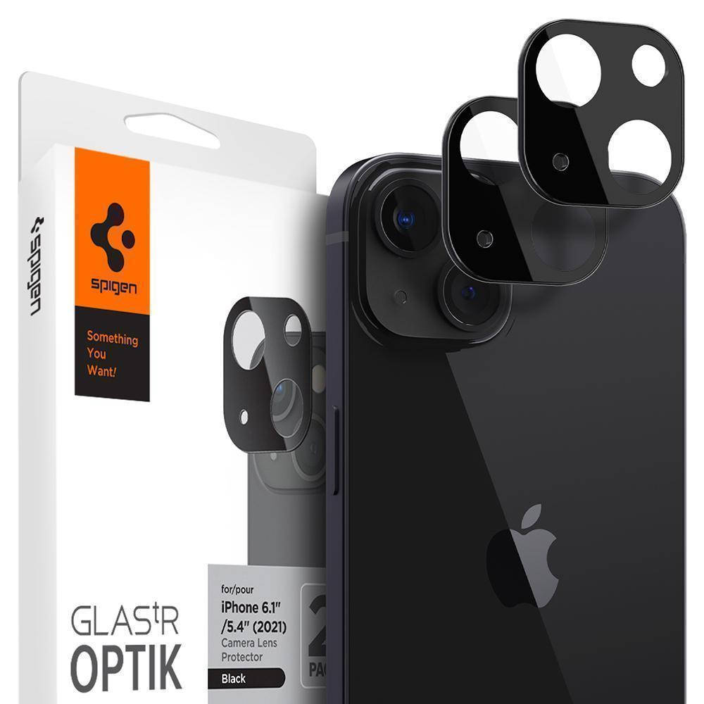 

Стекло на камеру Spigen Glastr Optik Camera Lens Protector 2-pack для iPhone 13 / 13 Mini Black (AGL03395), Черный