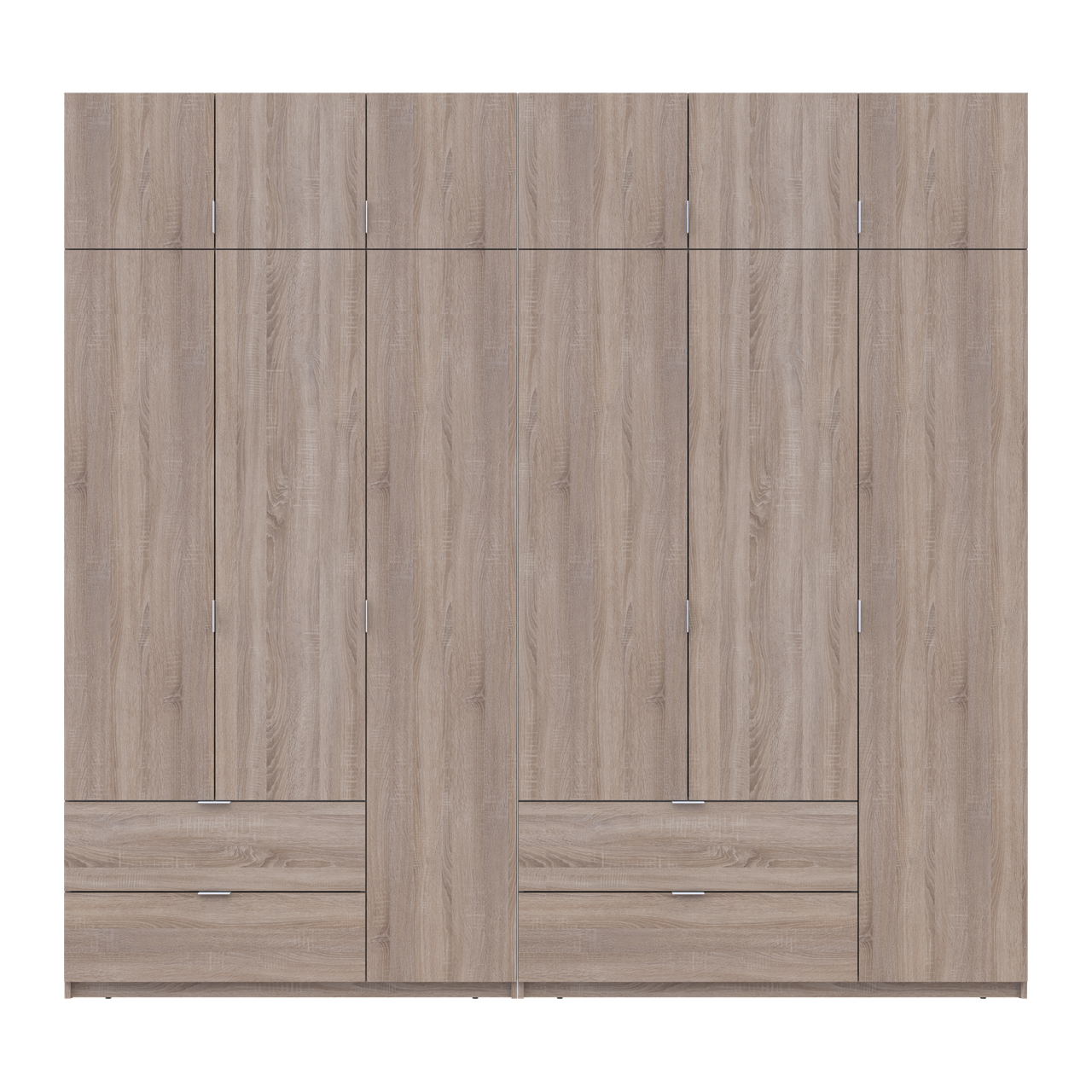 Розпашна Шафа для одягу Doros Лукас Дуб сонома 3+3 ДСП 255х50х240 (42005111) 4