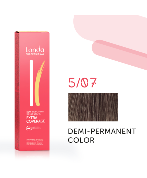 

Краска для волос LONDA EXTRA COVERAGE 100% покрытие седых волос 5/07 светлый шатен натурально-коричневый