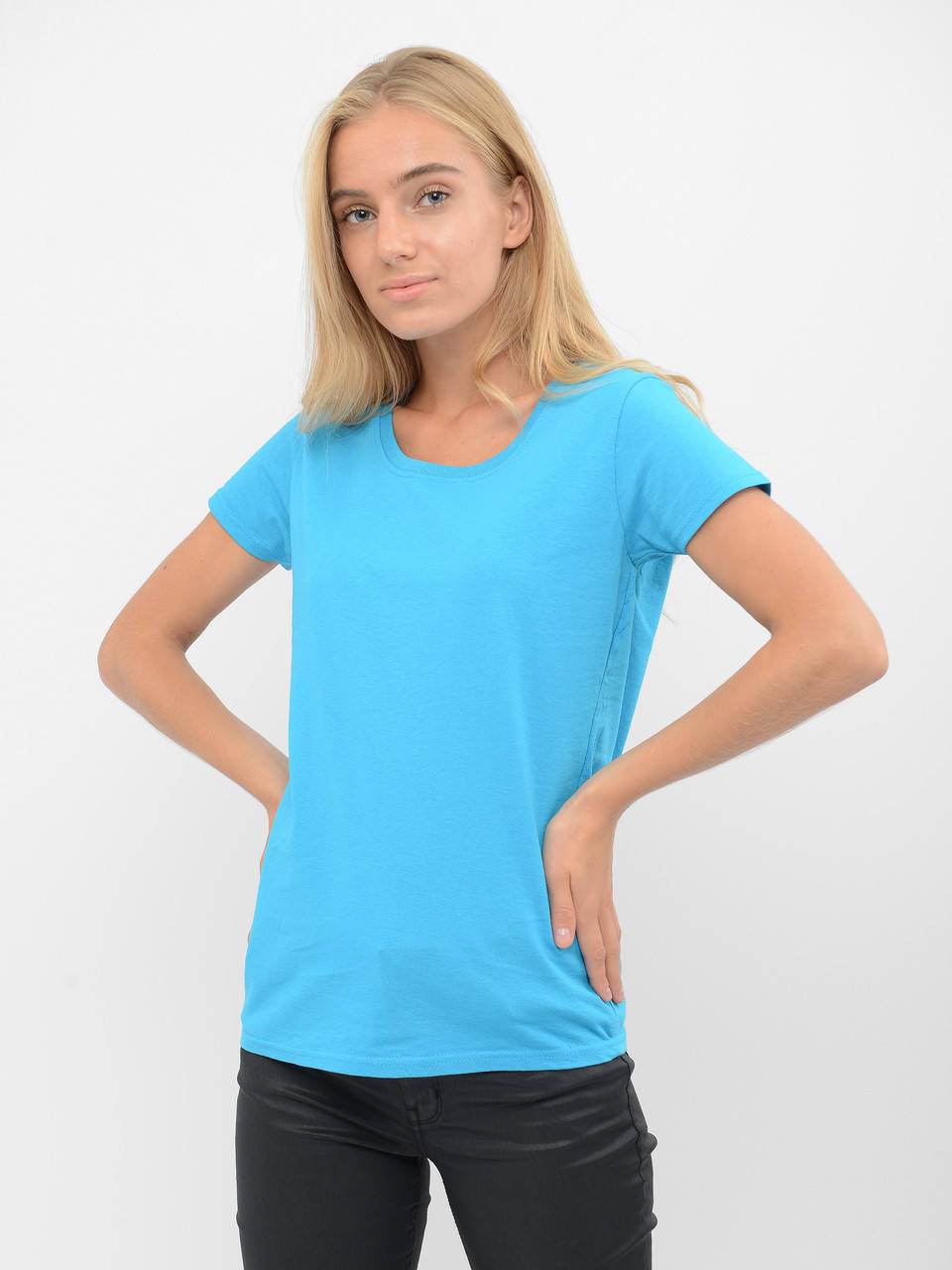 

Женская футболка Fruit of the loom Valueweght Ladies 100% хлопок приталенная однотонная Ультрамарин, XXL