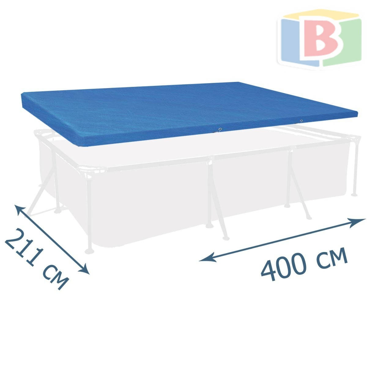 

Тент - чехол 400 Х 211 см для каркасного бассейна Bestway 58107