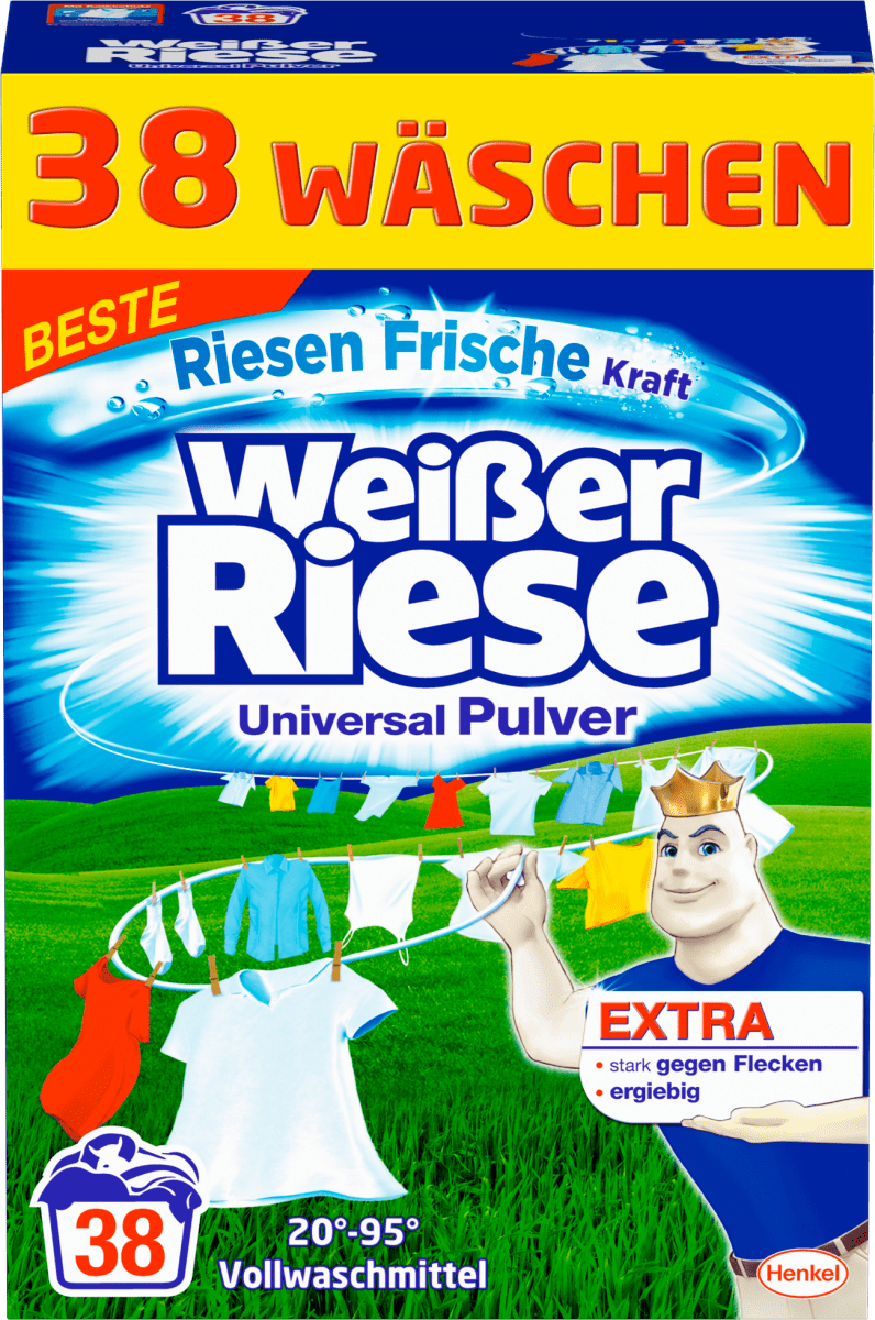 

Универсальный стиральный порошок Weißer Riese Universal Pulver, 2.090кг (38стирок)