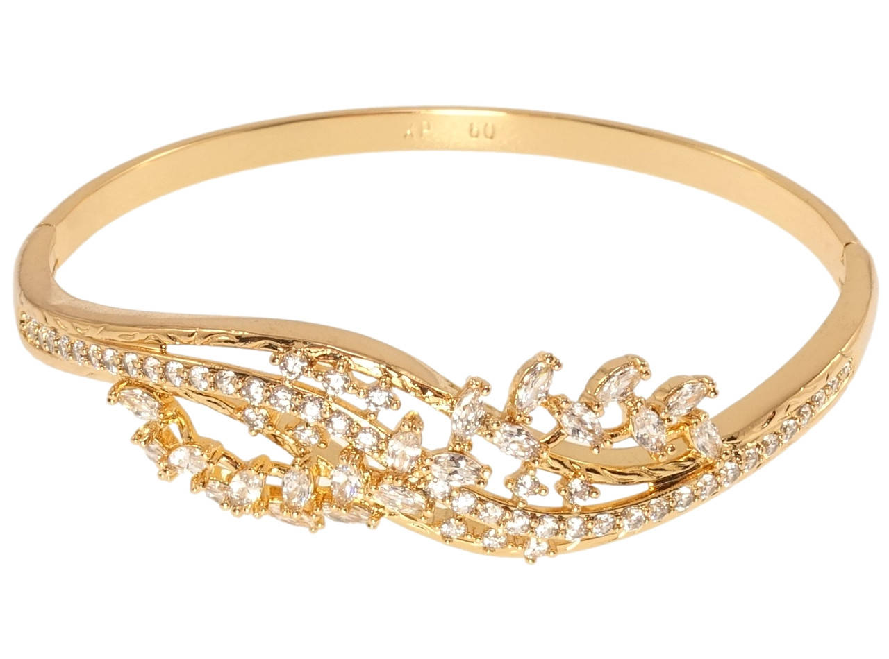 

Браслет Xuping Позолота 18K "Утонченный флористический орнамент с цирконием" ø 6см