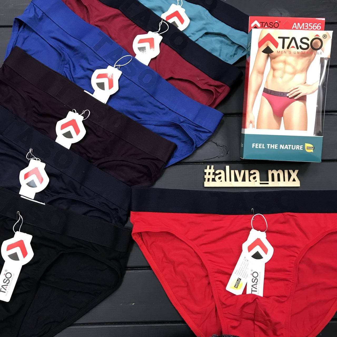 

Мужские плавки на спортивной резинке TASO 3XL, Красный