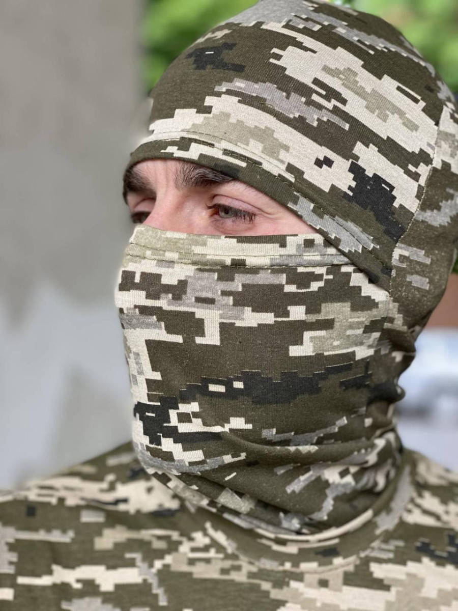 

Балаклава тактическая трикотажная летняя ВСУ Пиксель ММ14 6580