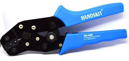 

12-03-034. Инструмент обжимной для неизолированных клемм (0,14-1,5мм²), HandsKit, SN-48B