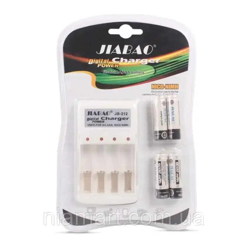 

Зарядное устройство с АAА аккумуляторами (4 шт) Jiabao Digital Charger JB-212 (3279)