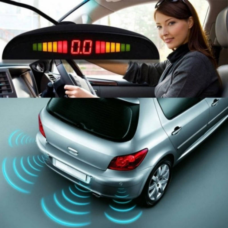 

Парктроник с радаром (парковочный радар) на 4 датчика Assistant Parking Sensor PS-201, Черный