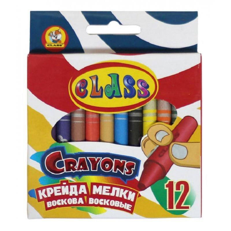 

Карандаши восковые, CLASS, 12 цветов